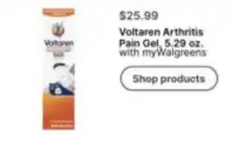 Walgreens Voltaren arthritis pain gel offer