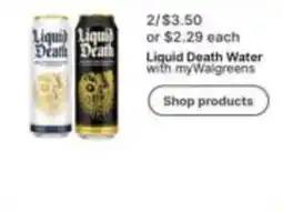 Walgreens Liquid Death Water offer