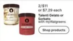 Walgreens Talenti Gelato or Sorbeto offer