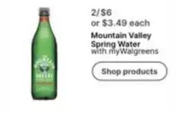 Walgreens Mountain Valley Spring Water offer