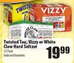 Times Supermarkets Twisted Tea, Vizzy or White Claw Hard Seltzer offer