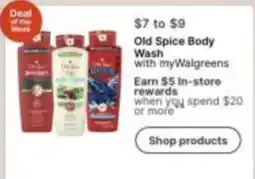 Walgreens Old Spice Body Wash with myWalgreens offer