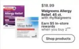Walgreens Walgreens Allergy Relief offer