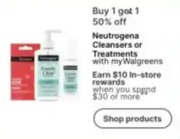 Walgreens Neutrogena Cleansers or Treatments offer