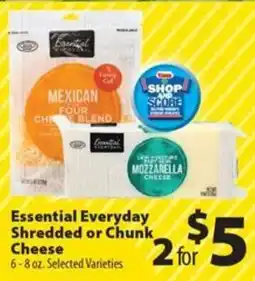 Times Supermarkets Essential Everyday Shredded or Chunk Cheese offer
