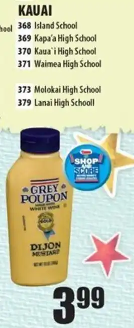 Times Supermarkets Grey Poupon Dijon Mustard offer