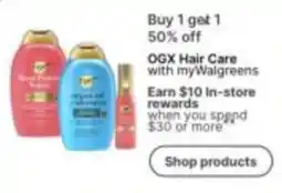 Walgreens Ogx Hair Care offer