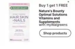 Walgreens Nature's Bounty Optimal Solutions Vitamins and Supplements offer
