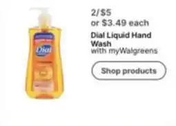 Walgreens Dial liquid hand wash offer