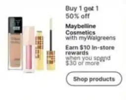 Walgreens Maybelline Cosmetics offer