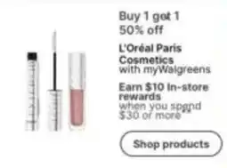 Walgreens L'Oréal Paris Cosmetics offer