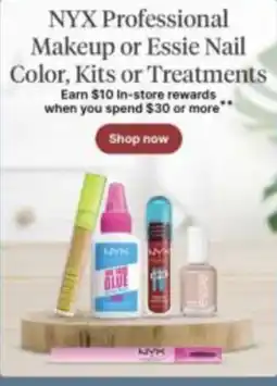 Walgreens NyX Professional Makeup or Essie Nail Color, Kits or Treatments offer