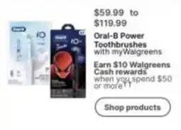 Walgreens Oral-B Power Toothbrushes offer