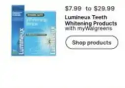 Walgreens Lumineux Teeth Whitening Products offer