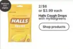 Walgreens Halls cough drops offer