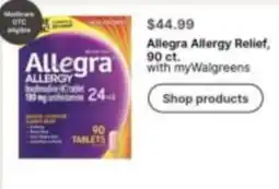 Walgreens Allegra Allergy Relief offer