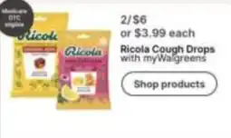 Walgreens Ricola Cough Drops offer
