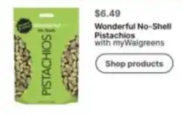 Walgreens Wonderful no-shell pistachios with myWalgreens offer