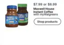 Walgreens Maxwell House Instant Coffee offer