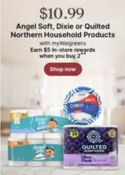 Walgreens Angel Soft, Dixie or Quilted Northern Household Products offer