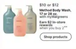 Walgreens Method Body Wash offer