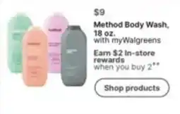 Walgreens Method Body Wash offer