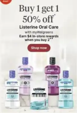 Walgreens Listerine Oral Care offer