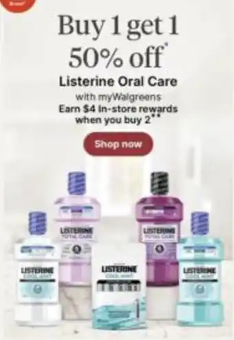Walgreens Listerine Oral Care offer