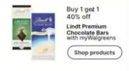 Walgreens Lindt Premium Chocolate Bars offer