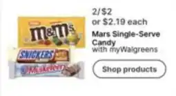 Walgreens Mars Single-Serve Candy offer