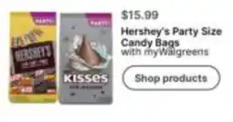 Walgreens Hershey's Party Size Candy Bags offer