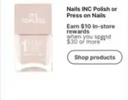 Walgreens Nails INC Polish or Press on Nails offer