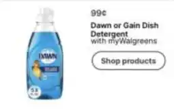 Walgreens Dawn or Gain Dish Detergent offer
