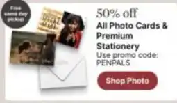 Walgreens All Photo Cards & Premium Stationery offer