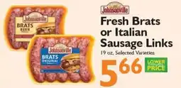 Festival Foods Johnsonville fresh brats or italian sausage links offer