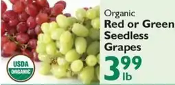 Festival Foods Organic Red or Green Seedless Grapes offer