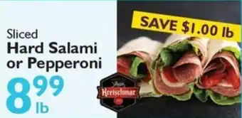 Kreischmar Sliced Hard Salami or Pepperoni