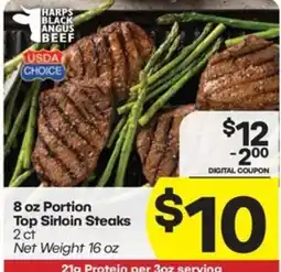 Harp's Market Harps black angus beef top sirloin steaks offer
