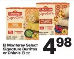 Harp's Market El Monterey select signature burritos or chimis offer