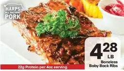 Harp's Market Harp's all natural pork boneless baby back ribs offer