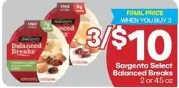 Harp's Market Sargento Select Balanced Breaks offer