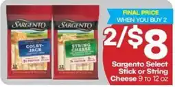 Harp's Market Sargento Select Stick or String Cheese offer