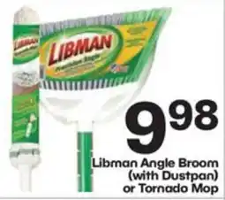 Harp's Market Libman Angle Broom (with Dustpan) or Tornado Mop offer