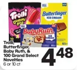 Harp's Market Trolli, Butterfinger, Baby Ruth, & 100 Grand Select Novelties offer