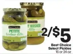 Harp's Market Best Choice Select Pickles offer