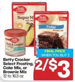 Harp's Market Betty Crocker Select Frosting, Cake Mix, or Brownie Mix offer