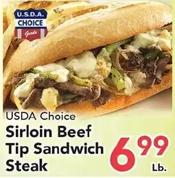 Eurofresh Market Usda Choice Sirloin Beef Tip Sandwich Steak offer