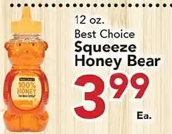 Eurofresh Market Best Choice Squeeze Honey Bear offer