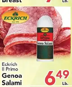 Eurofresh Market Eckrich Il Primo Genoa Salami offer