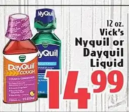 Eurofresh Market Vick's Nyquil or Dayquil Liquid offer